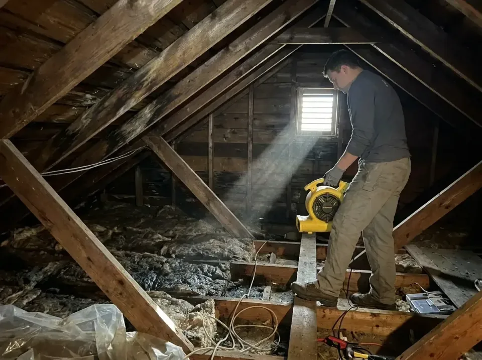 attic-water-damage-drying-proc-007 — frequently asked questions, Emergency Water Extraction & 24/7 Flood Response in New Ber…